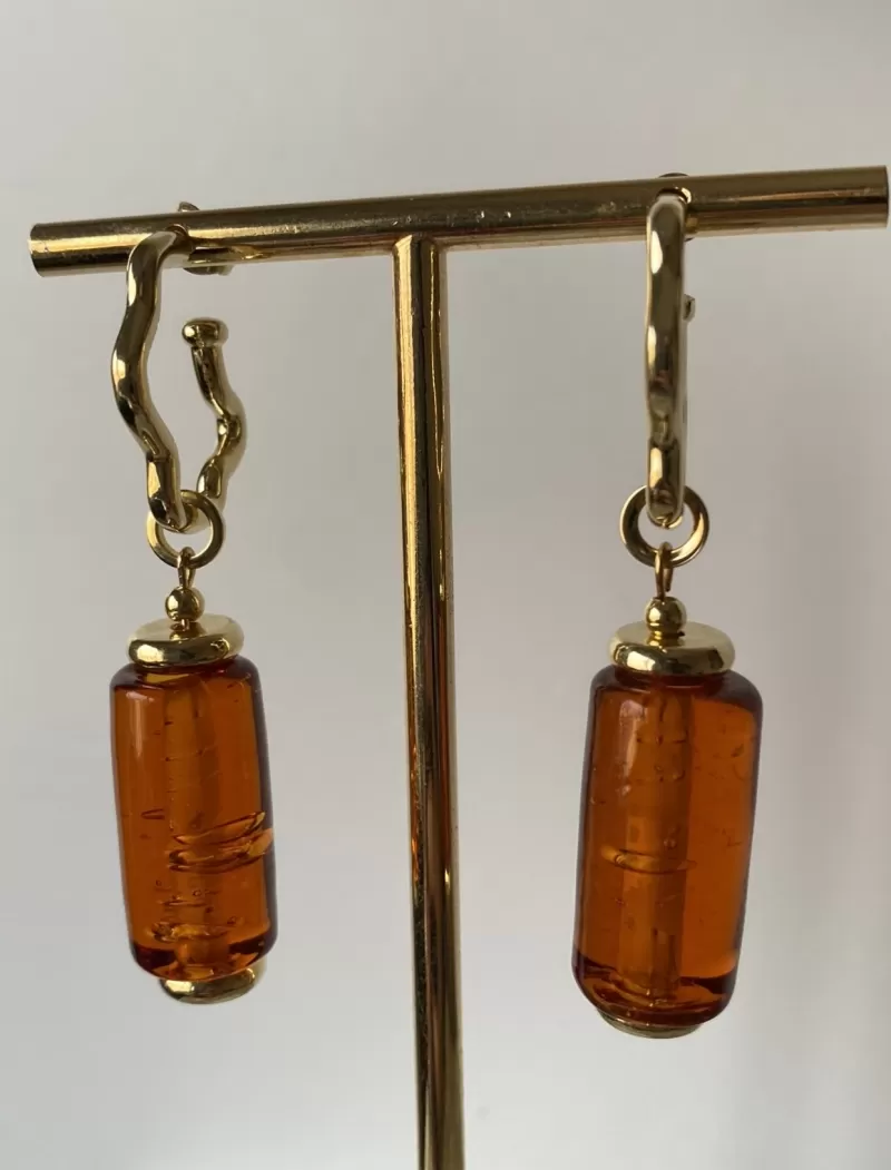 Mikabe - Earring Murano Amber - MK1219