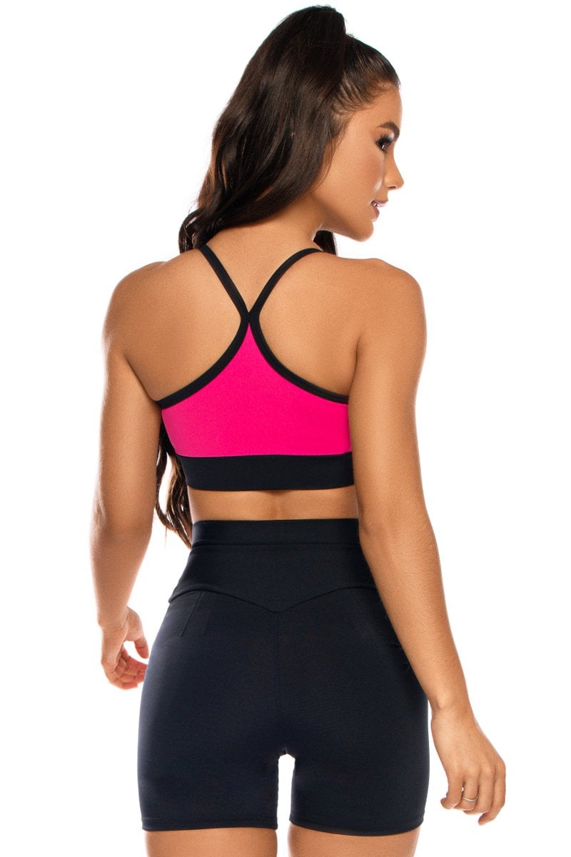 Lets Gym - Top Double Black and Pink - 1709PT Lets Gym - Top Double Black and Pink - 1709PT
