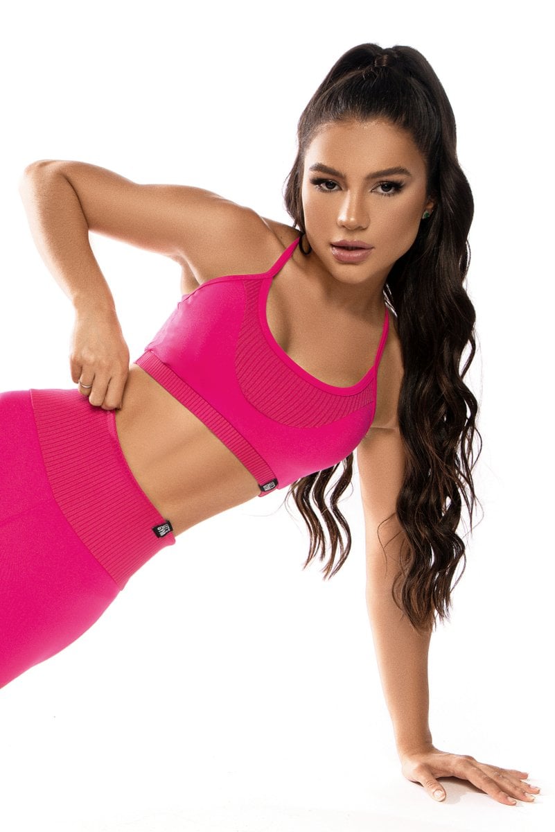 Lets Gym - Top purple pink - 1729RP