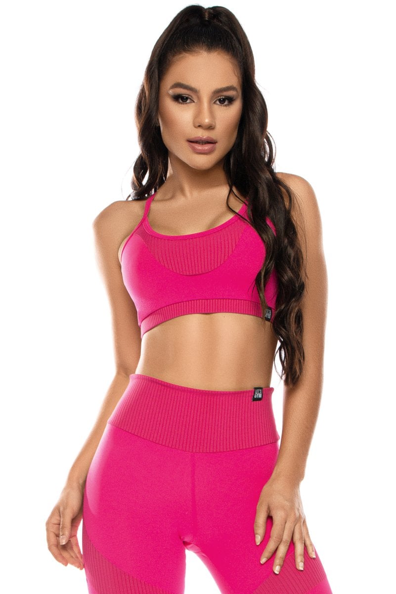 Lets Gym - Top purple pink - 1729RP