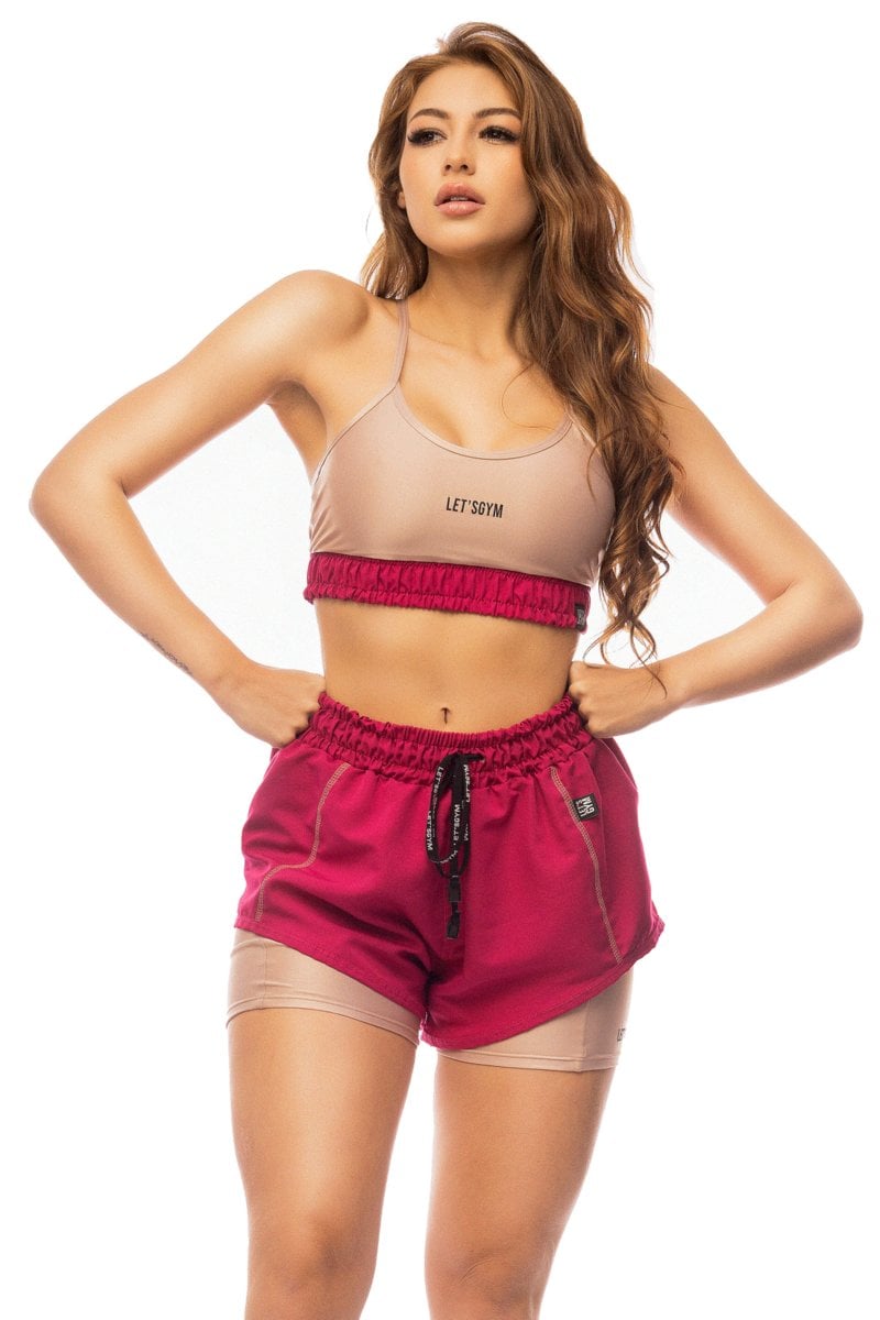 Lets Gym - Top Modern Pink and Nude - 1741NDRP Lets Gym - Top Modern Pink and Nude - 1741NDRP