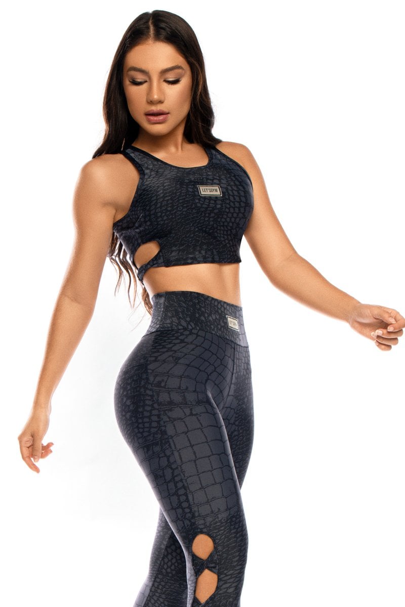 Lets Gym - Cropped Smash Beach Grafite - 1761GF Lets Gym - Cropped Smash Beach Grafite - 1761GF