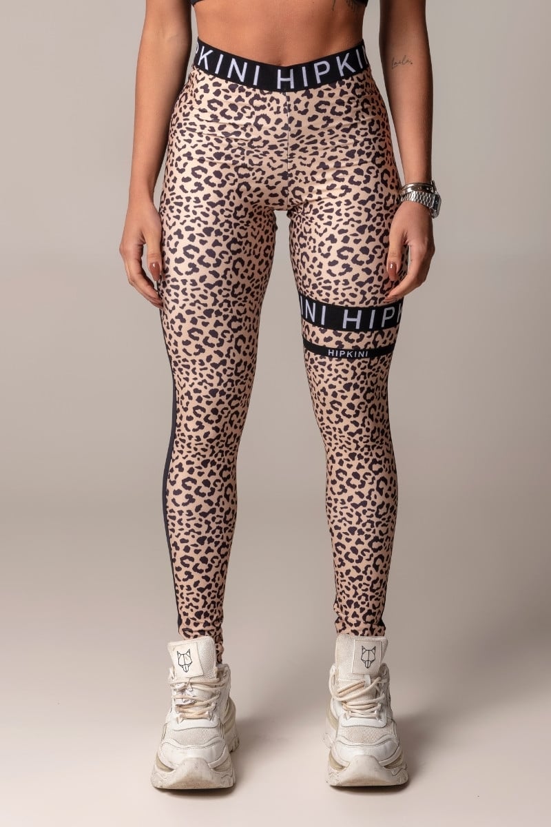 Hipkini - Leggings Walk Fitness Black with Animal Print - 3339519