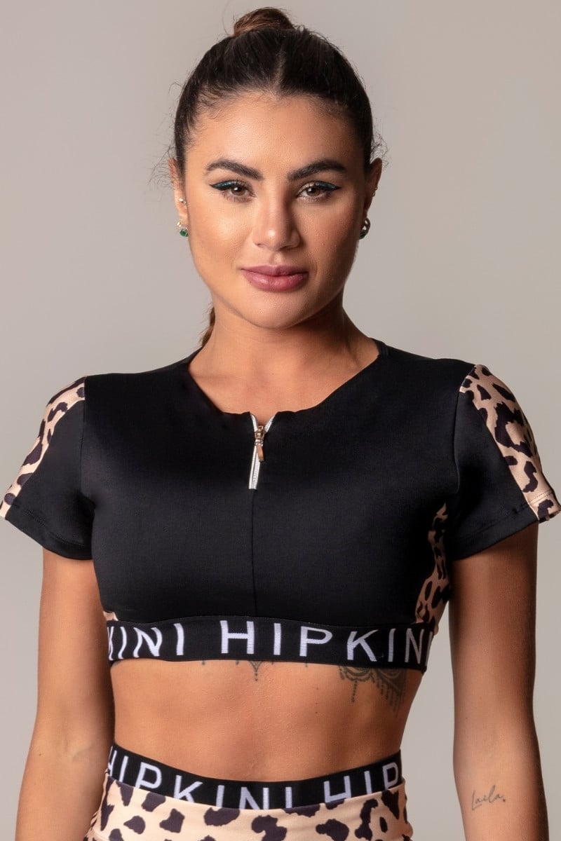 Hipkini - Top Walk Fitness Animal Print Print - 3339520