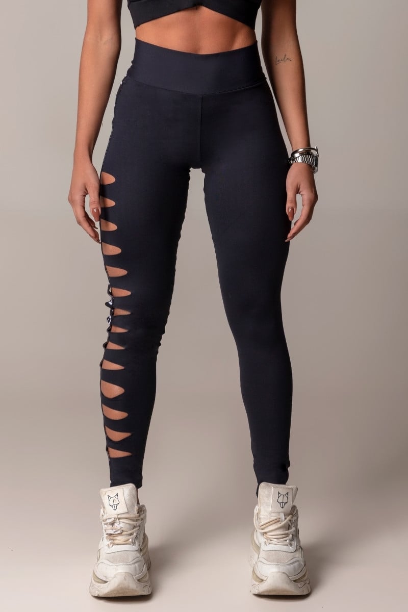 Hipkini - Leggings Walk Fitness Black with Laser - 3339541