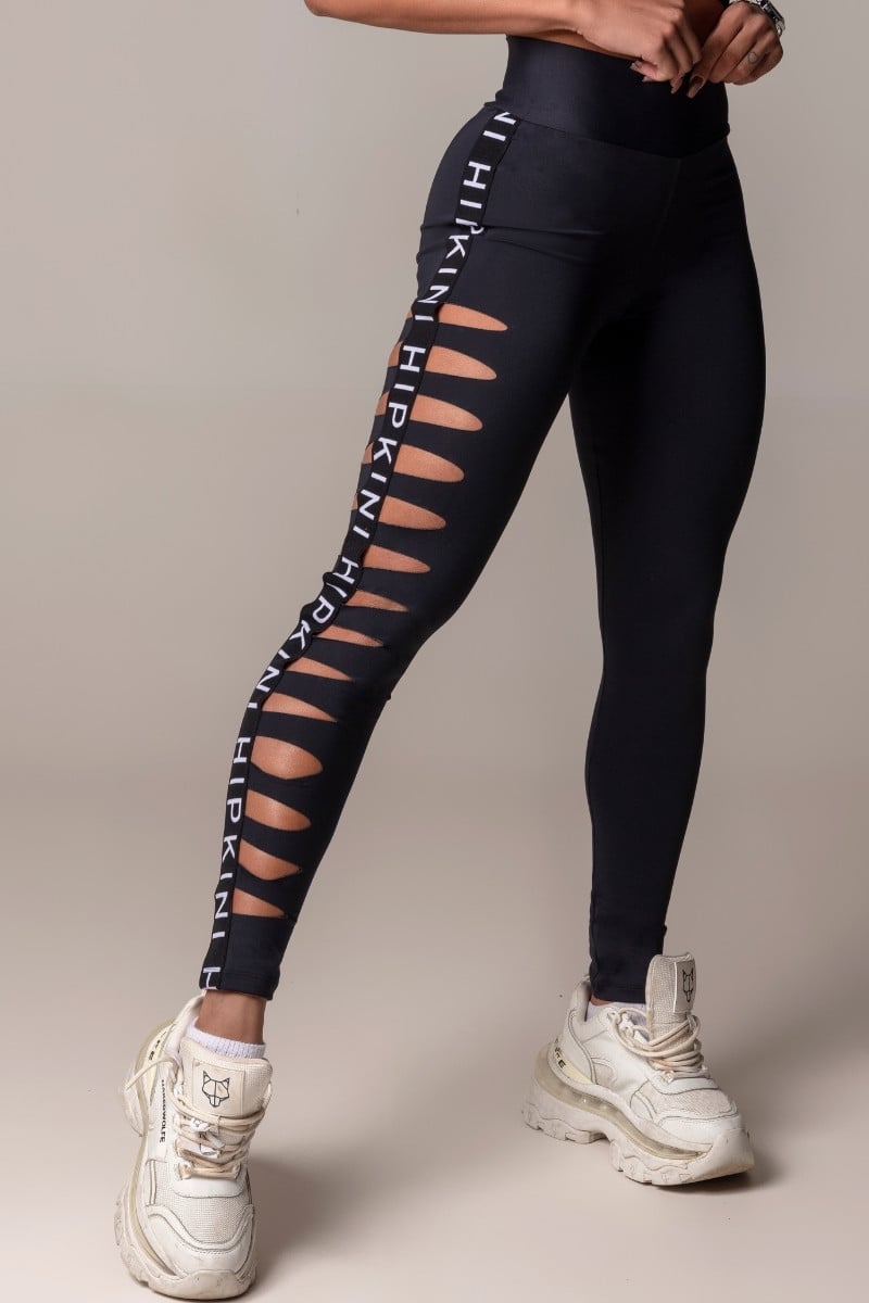 Hipkini - Leggings Walk Fitness Black with Laser - 3339541