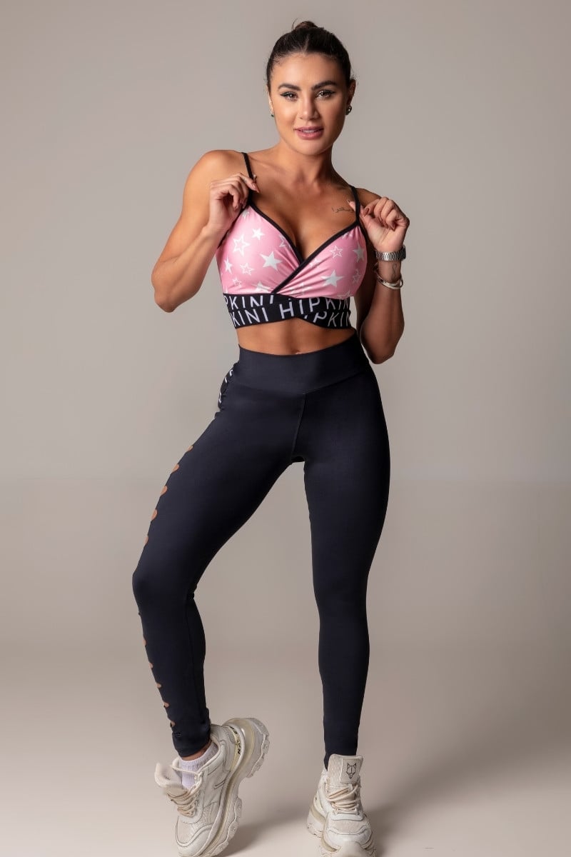 Hipkini - Top Walk Fitness With Star and Cross Elastic - 3339586