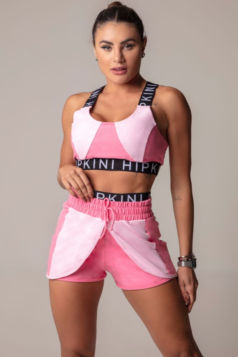 Hipkini - Top Walk Fitness Pink Blouse With Custom Elastic - 3339526 Hipkini - Top Walk Fitness Pink Blouse With Custom Elastic - 3339526