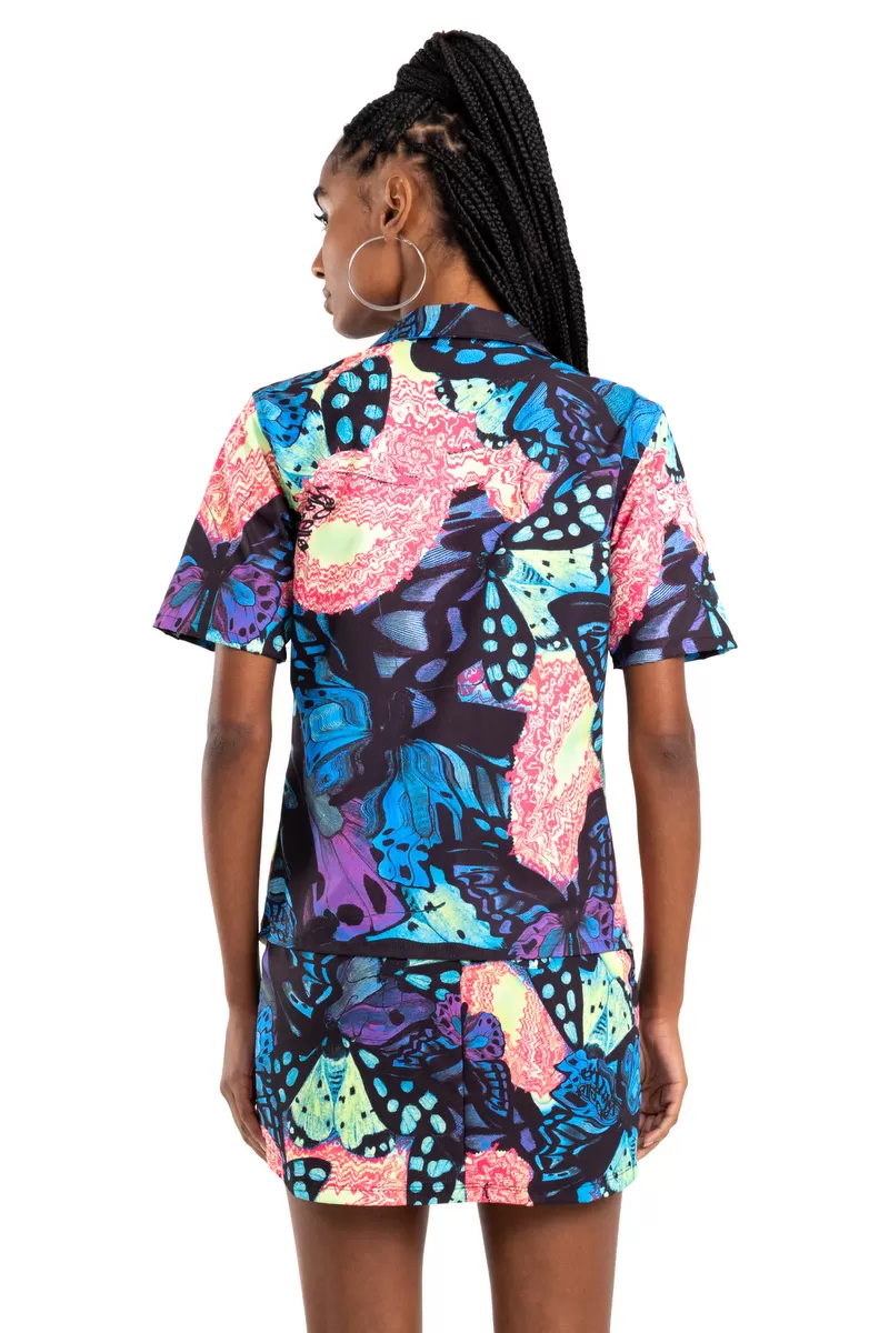 Labellamafia - Labellamafia Printed Trippin Shirt - 26205 Labellamafia - Labellamafia Printed Trippin Shirt - 26205