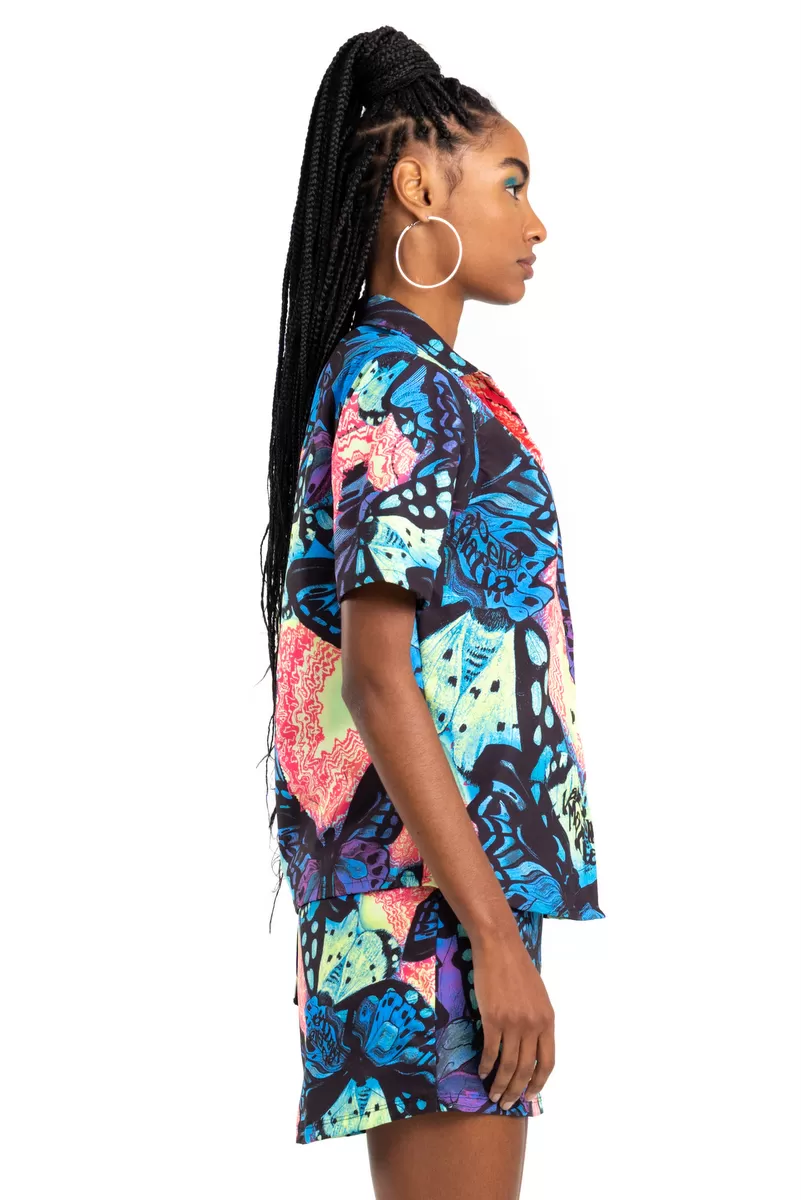 Labellamafia - Labellamafia Printed Trippin Shirt - 26205 Labellamafia - Labellamafia Printed Trippin Shirt - 26205