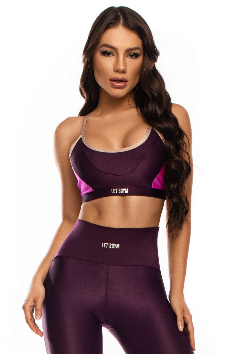 Lets Gym - Top Hyper Eggplant - 1718BJ Lets Gym - Top Hyper Eggplant - 1718BJ