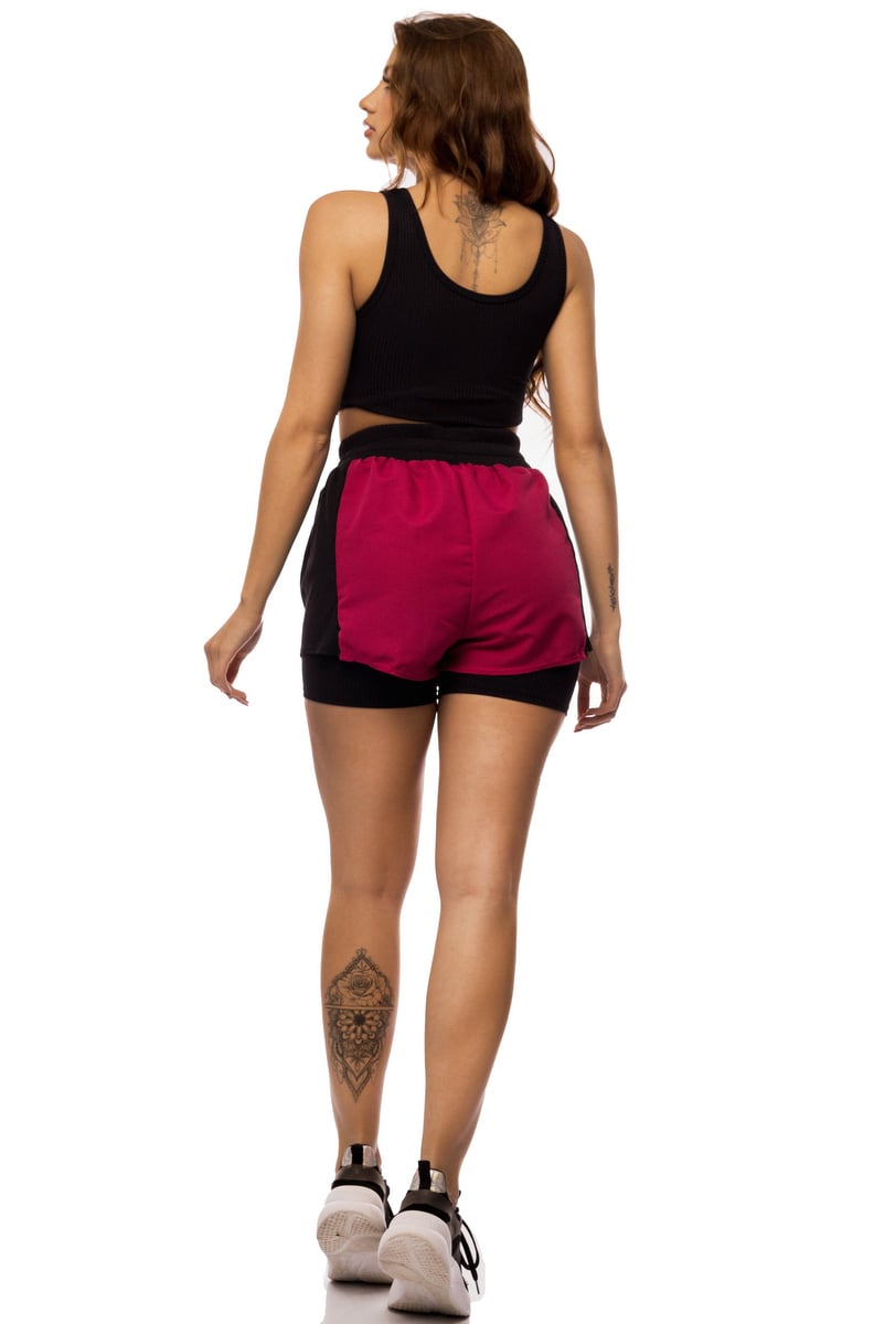 Lets Gym - Black Fashionable Shorts - 1733PT Lets Gym - Black Fashionable Shorts - 1733PT