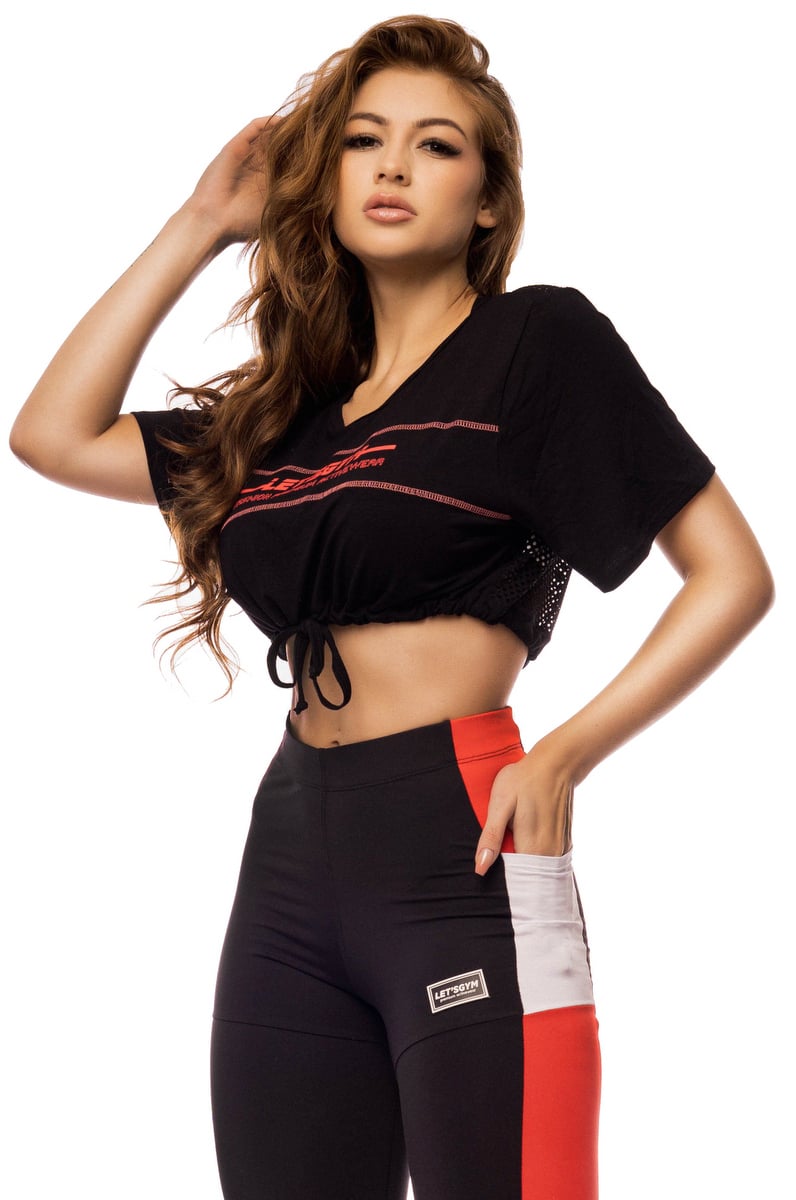 Lets Gym - Cropped Runaway Black - 1752PT Lets Gym - Cropped Runaway Black - 1752PT