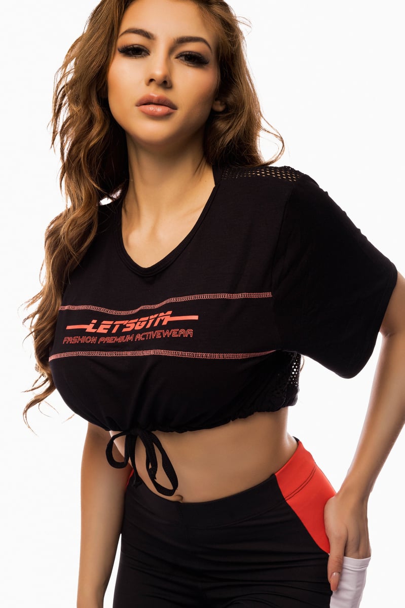 Lets Gym - Cropped Runaway Black - 1752PT Lets Gym - Cropped Runaway Black - 1752PT