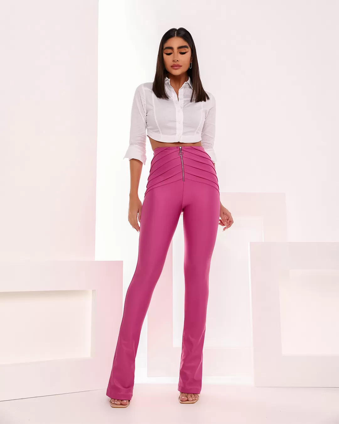 Dot Clothing - Pants Dot Clothing Prada Pleats Pink - 1677ROS Dot Clothing - Pants Dot Clothing Prada Pleats Pink - 1677ROS
