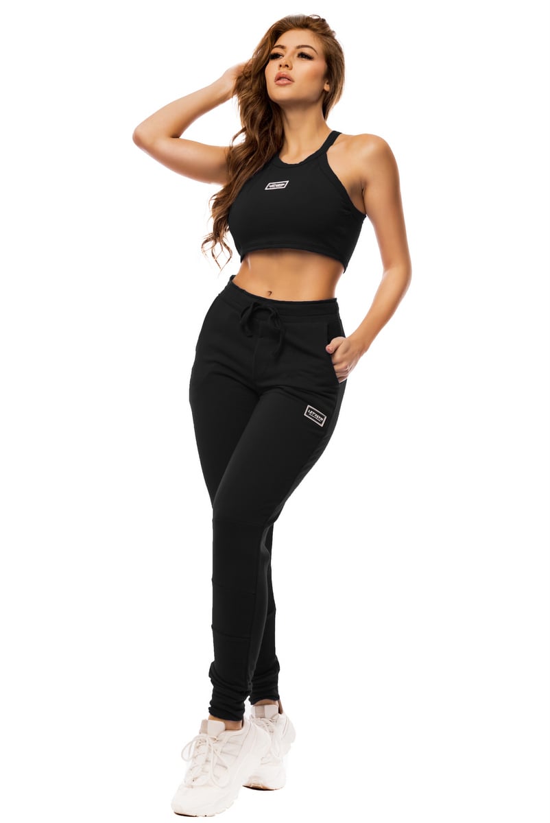 Lets Gym - Pants Jogger Fun Fleece Black - 1765PT Lets Gym - Pants Jogger Fun Fleece Black - 1765PT