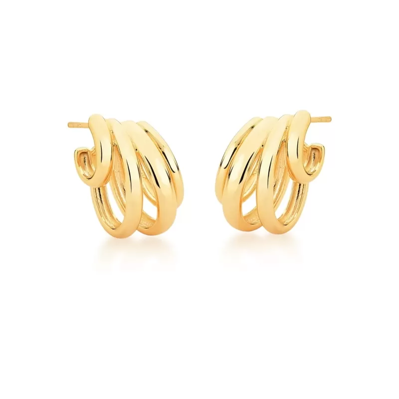 Mikabe - Earring Socks Ring Four Gold - MK1291