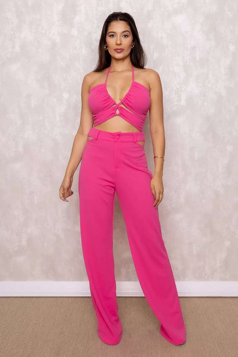 Dot Clothing - Set Dot Clothing Pants and Cropped Pink - 1485ROSA
