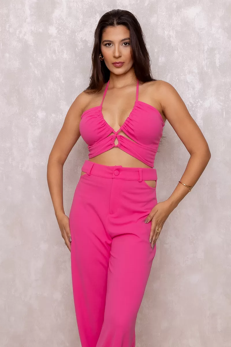 Dot Clothing - Set Dot Clothing Pants and Cropped Pink - 1485ROSA Dot Clothing - Set Dot Clothing Pants and Cropped Pink - 1485ROSA