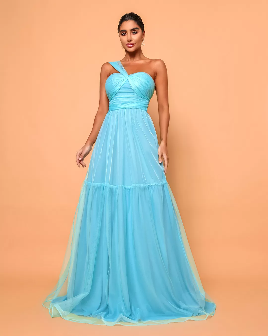 Dot Clothing - Dress Dot Clothing Long Multiform Tulle Light Blue - 1725AZCL Dot Clothing - Dress Dot Clothing Long Multiform Tulle Light Blue - 1725AZCL