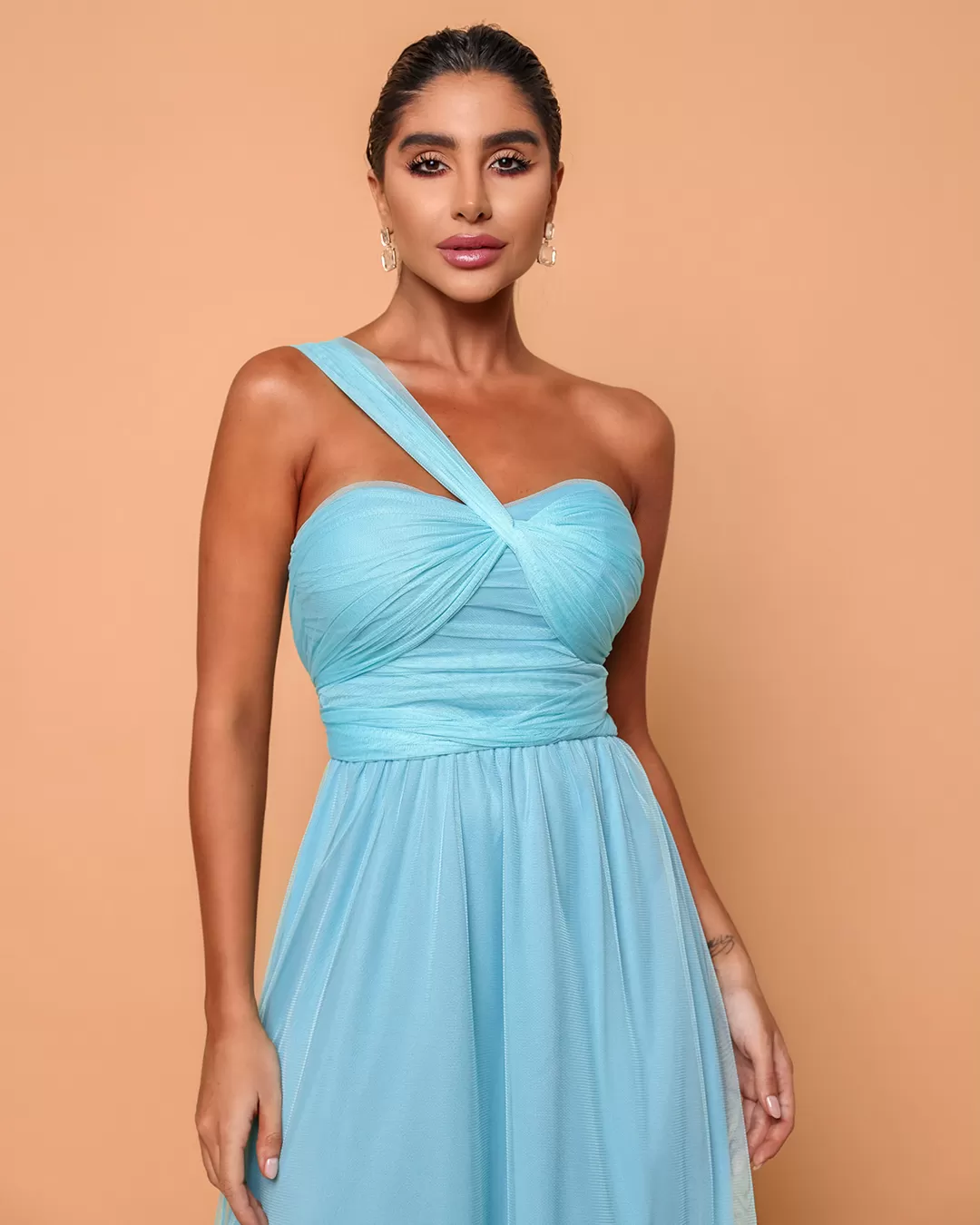 Dot Clothing - Dress Dot Clothing Long Multiform Tulle Light Blue - 1725AZCL Dot Clothing - Dress Dot Clothing Long Multiform Tulle Light Blue - 1725AZCL