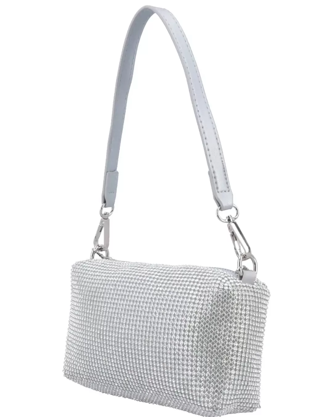 Bauarte - Silver Rhinestone Party Bauarte Hand Bag - 00236321037PRAT Bauarte - Silver Rhinestone Party Bauarte Hand Bag - 00236321037PRAT