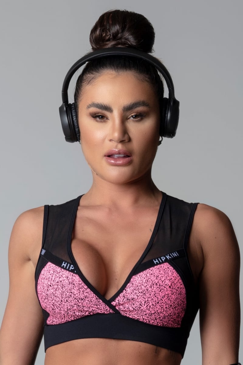 Hipkini - Top Hi Gorgeous Fitness Pink print with tulle on the back - 3339769
