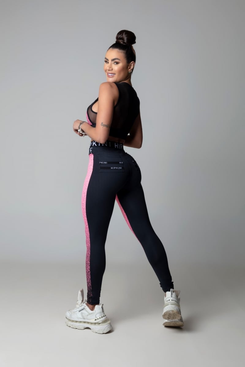 Hipkini - Top Hi Gorgeous Fitness Pink print with tulle on the back - 3339769 Hipkini - Top Hi Gorgeous Fitness Pink print with tulle on the back - 3339769