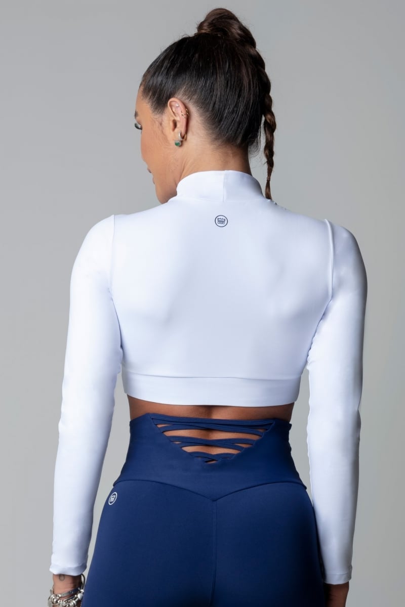 Hipkini - Top Hi Gorgeous Fitness White Long Sleeve - 3339552 Hipkini - Top Hi Gorgeous Fitness White Long Sleeve - 3339552