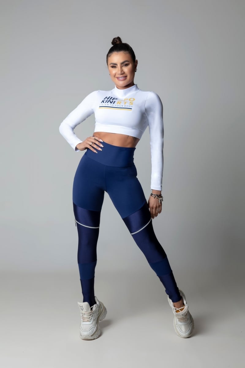 Hipkini - Top Hi Gorgeous Fitness White Long Sleeve - 3339552 Hipkini - Top Hi Gorgeous Fitness White Long Sleeve - 3339552