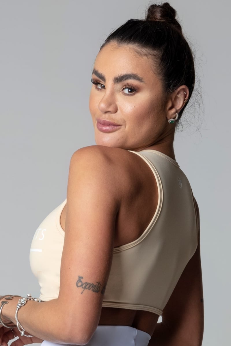 Hipkini - Top Hi Gorgeous Fitness Beige with Silk - 3339589 Hipkini - Top Hi Gorgeous Fitness Beige with Silk - 3339589