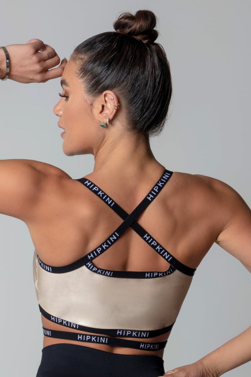 Hipkini - Top Hi Gorgeous Fitness Beige with Cross Strap - 3339588 Hipkini - Top Hi Gorgeous Fitness Beige with Cross Strap - 3339588