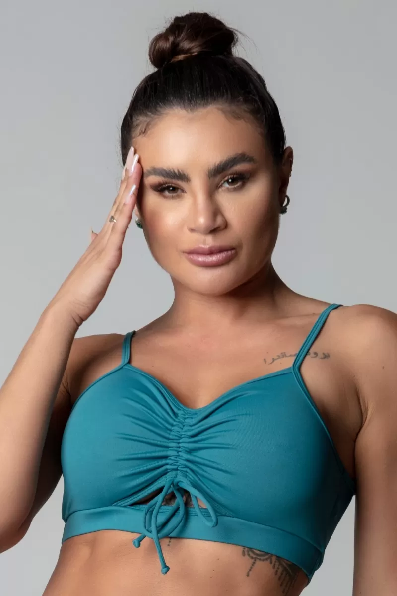 Hipkini - Top Hi Gorgeous Fitness Green Fringed In Front - 3339590 Hipkini - Top Hi Gorgeous Fitness Green Fringed In Front - 3339590