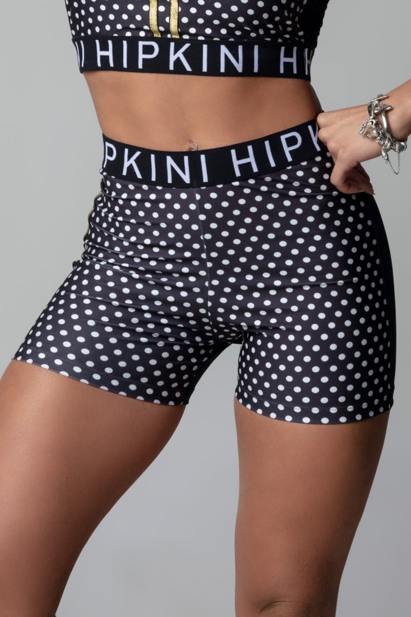 Hipkini - Hi Gorgeous Fitness Black Polka Dot Shorts - 3339578 Hipkini - Hi Gorgeous Fitness Black Polka Dot Shorts - 3339578