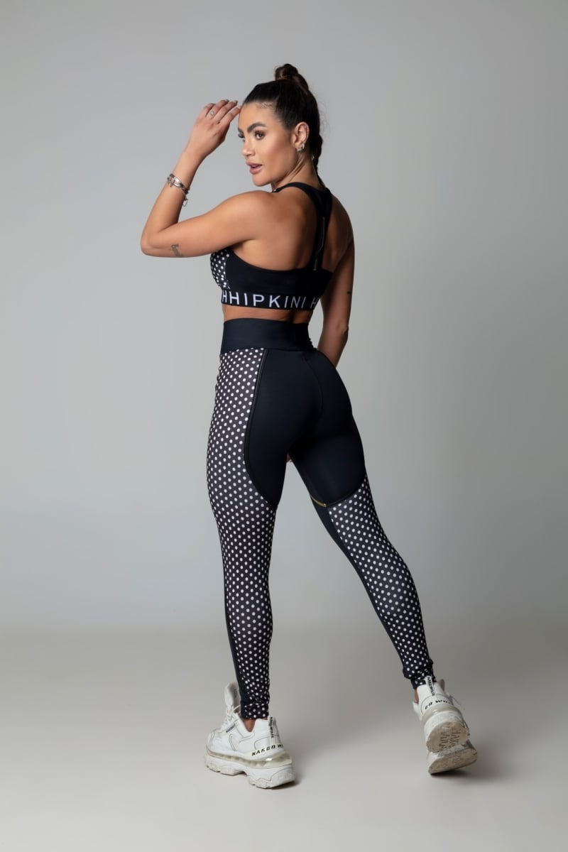 Hipkini - Top Hi Gorgeous Fitness Black with Polka Dots - 3339576 Hipkini - Top Hi Gorgeous Fitness Black with Polka Dots - 3339576