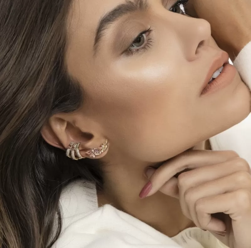Mikabe - Citrine Color Zirconia Pressure Piercing - MK1338