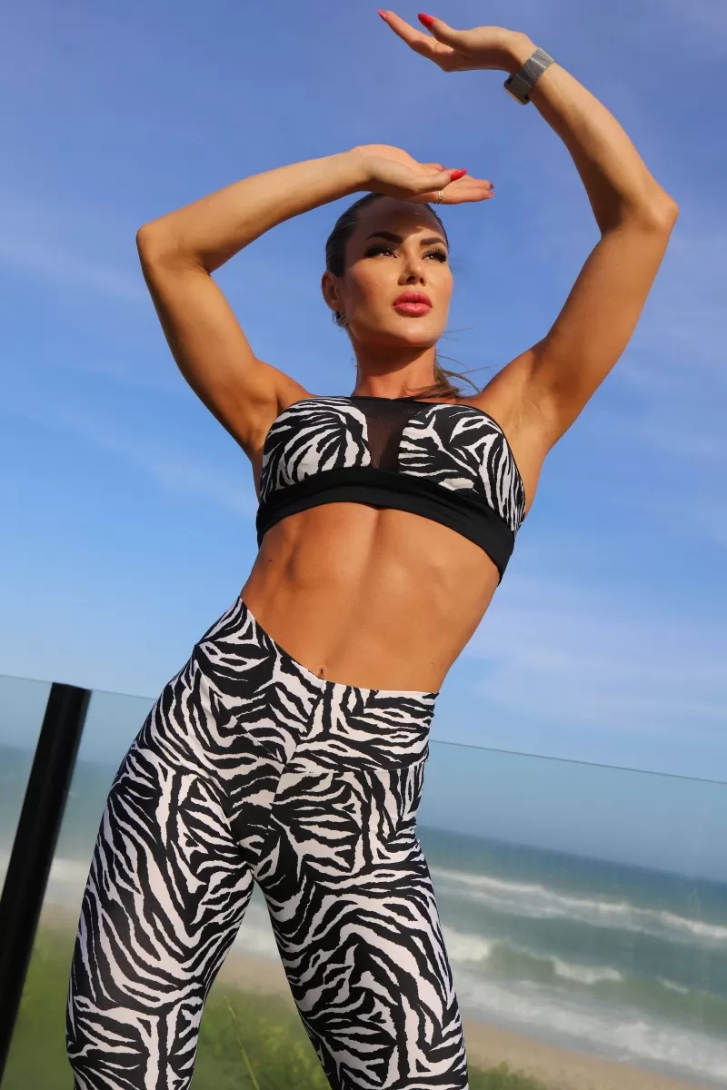 Canoan - Zebra and Black tulle top - 79715 Canoan - Zebra and Black tulle top - 79715