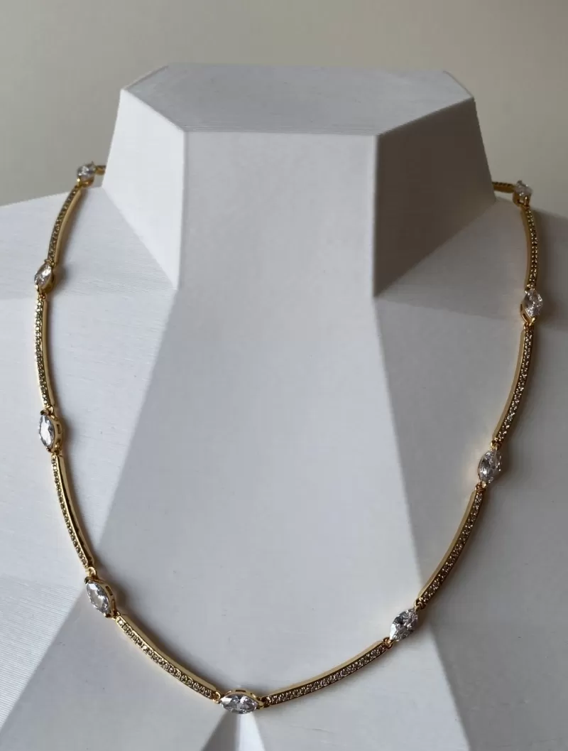 Mikabe - Necklace Zirconia Morganite Gold Party - MK1355