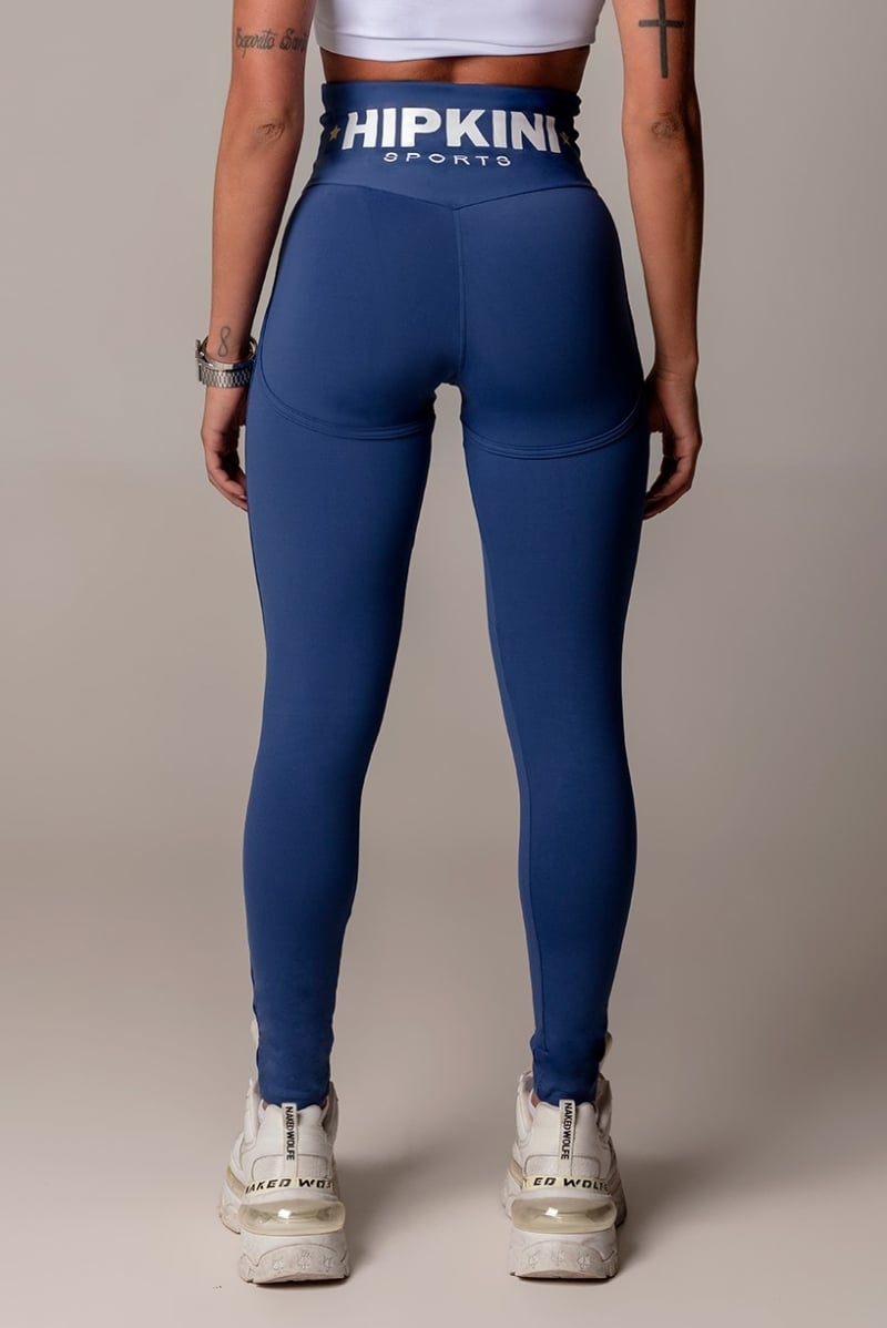 Hipkini - Leggings Walk Fitness Blue with Back Cutouts - 3339533