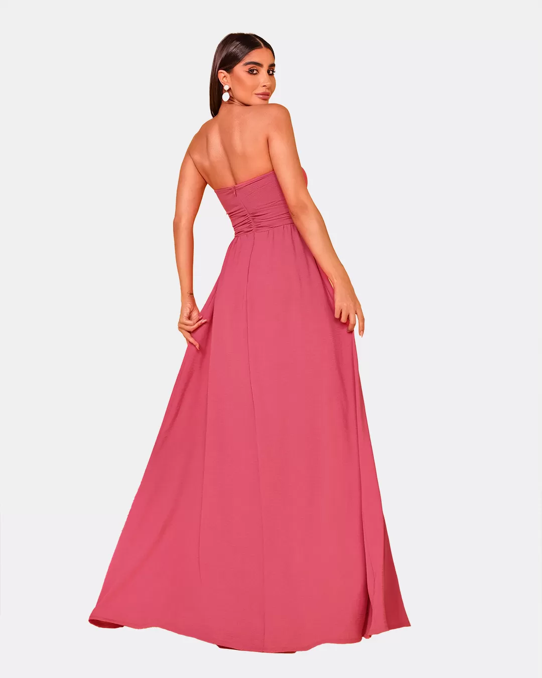 Dot Clothing - Dress Dot Clothing Long Pink Strips - 1733ROSA Dot Clothing - Dress Dot Clothing Long Pink Strips - 1733ROSA