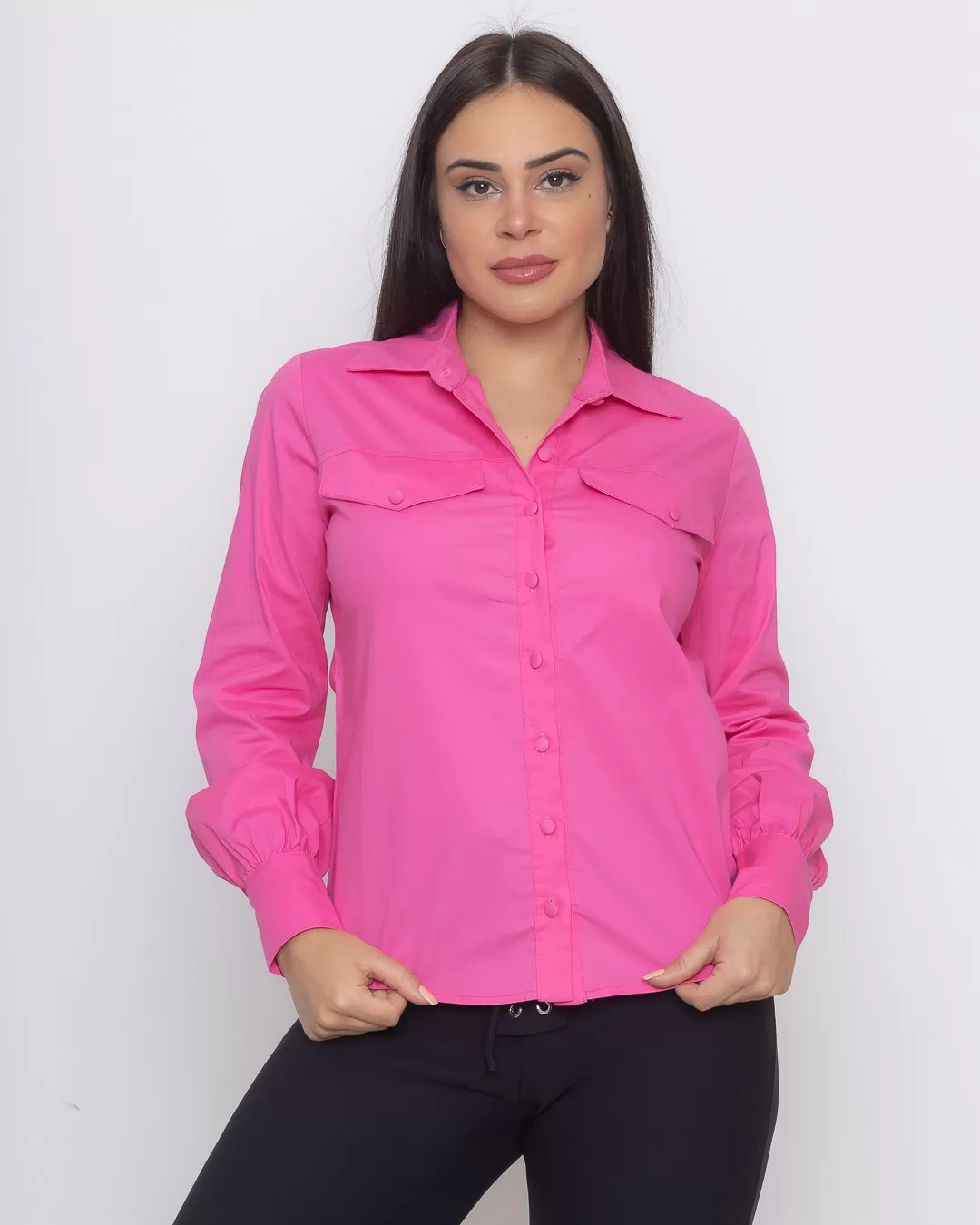 Dot Clothing - Pink Long Sleeve Dot Shirt - 1335ROSA Dot Clothing - Pink Long Sleeve Dot Shirt - 1335ROSA