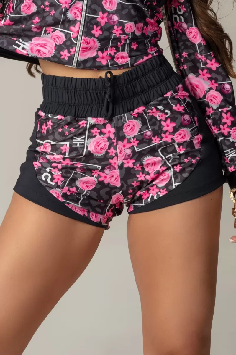Hipkini - Game Fitness Shorts Black Floral Print - 3339643 Hipkini - Game Fitness Shorts Black Floral Print - 3339643