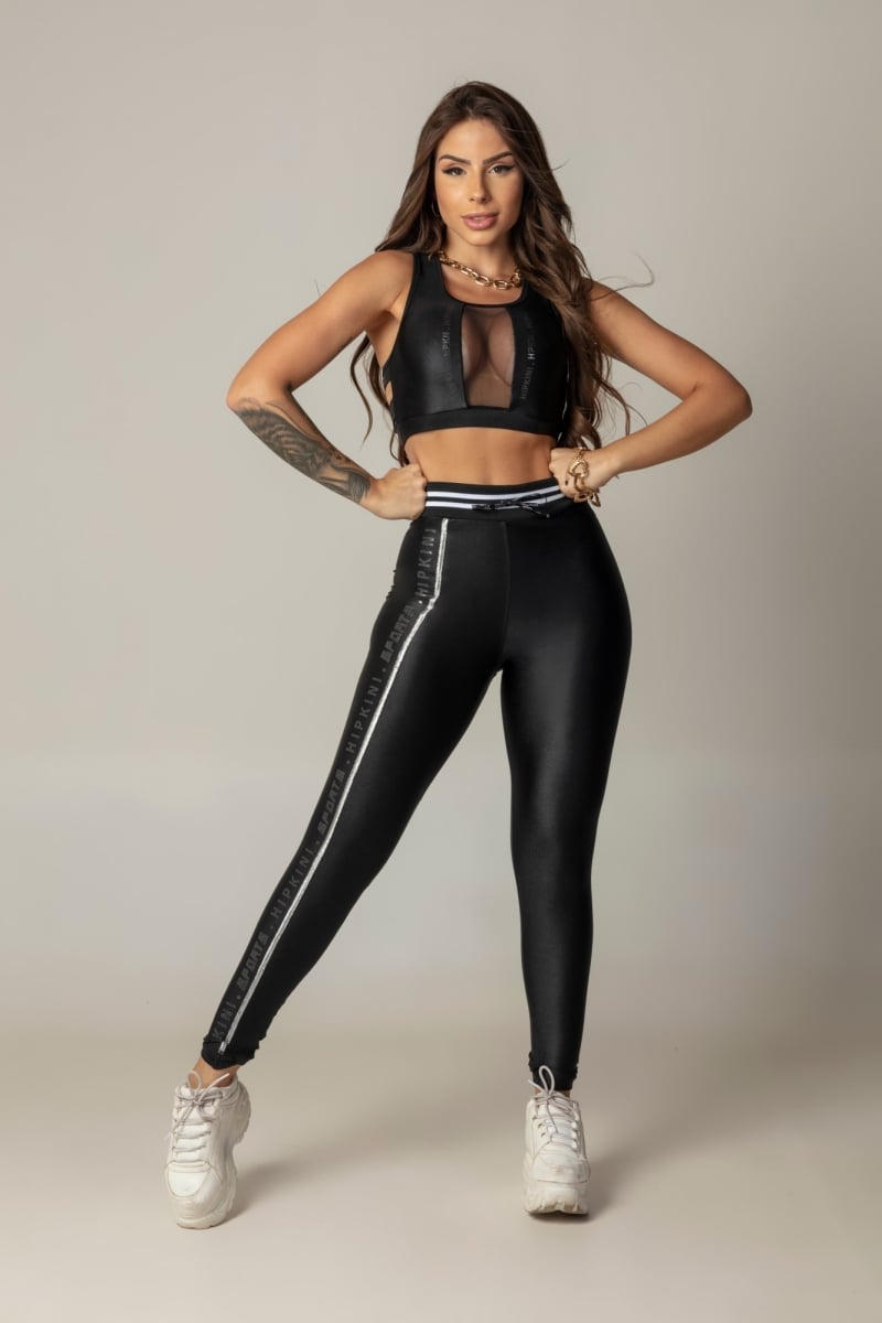 Hipkini - Black Game Fitness Leggings with Cuff - 3339651