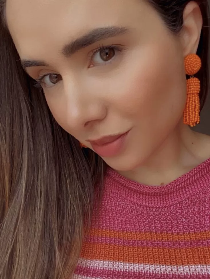 Mikabe - Earring Tassel Summer Bead Orange - MK1389