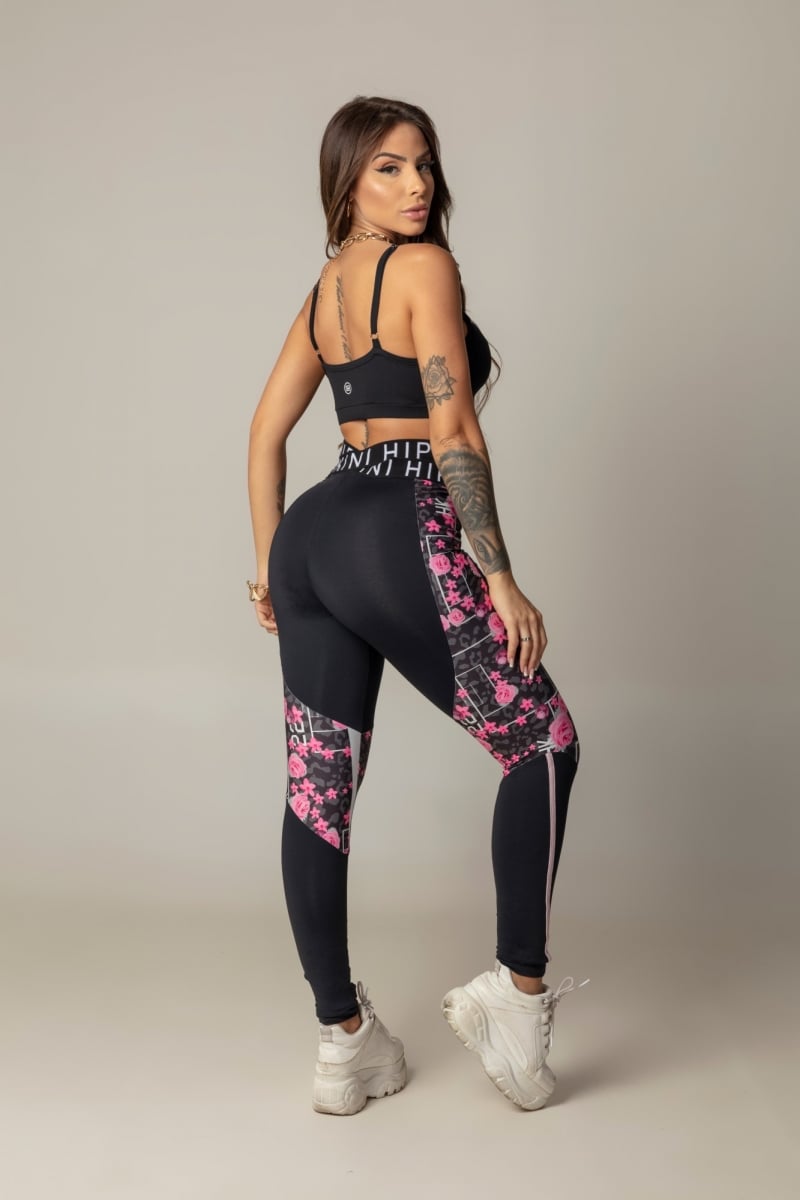 Hipkini - Top Game Fitness Black Floral - 3339644 Hipkini - Top Game Fitness Black Floral - 3339644