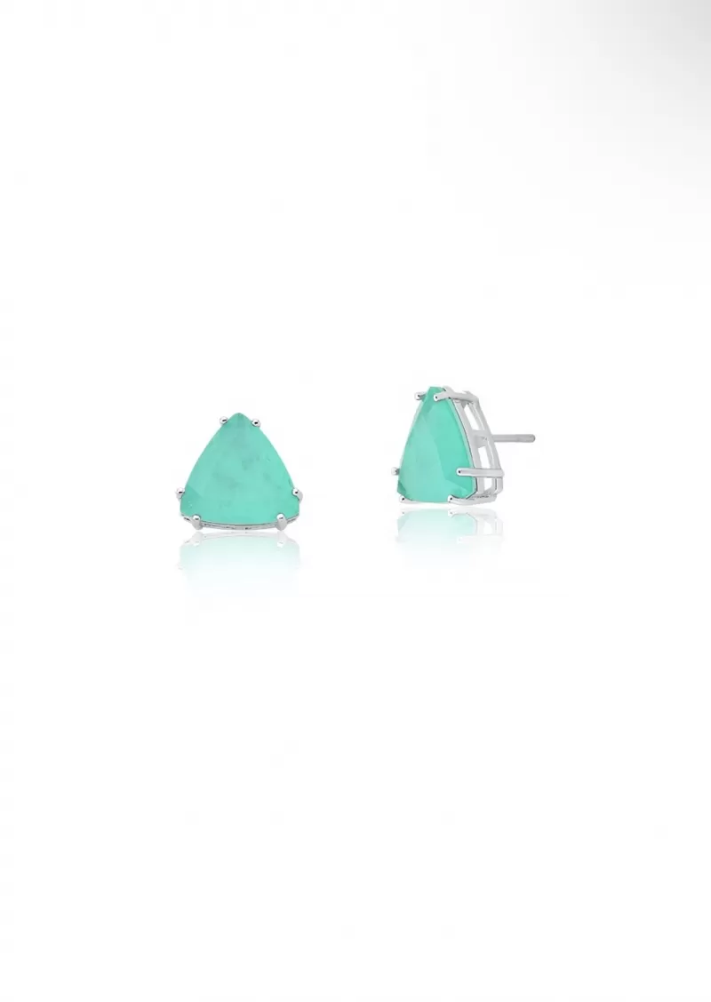Mikabe - Earring Triangle Crystal Tourmaline Fusion - MK1399 Mikabe - Earring Triangle Crystal Tourmaline Fusion - MK1399