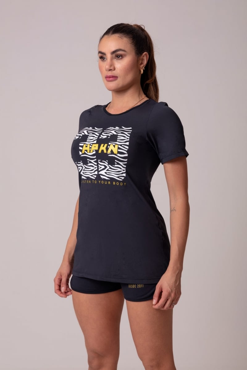 Hipkini - Large T-Shirt Luxury Fitness Black with Silk - 3339722 Hipkini - Large T-Shirt Luxury Fitness Black with Silk - 3339722