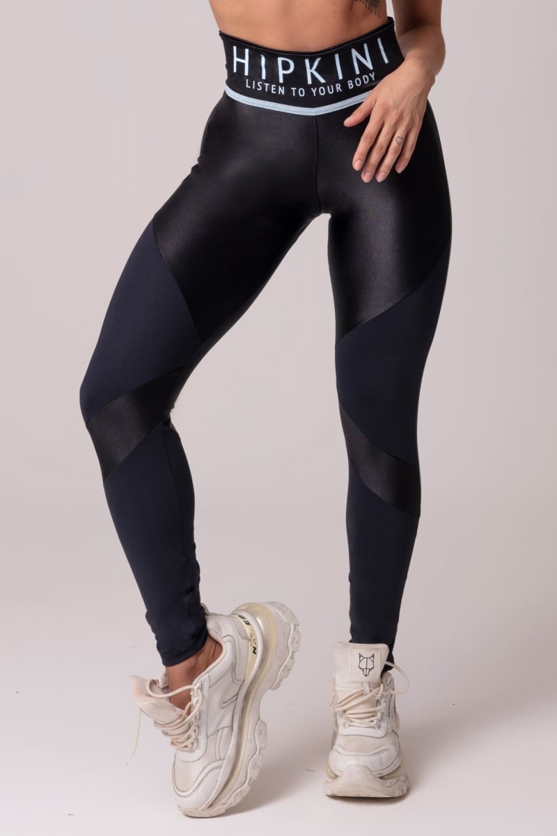 Hipkini - Luxury Fitness Glossy Black Leggings - 3339704