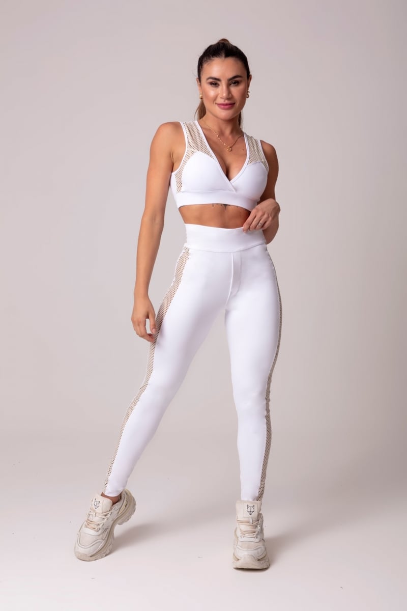 Hipkini - Top Luxury Fitness White and mesh - 3339718 Hipkini - Top Luxury Fitness White and mesh - 3339718