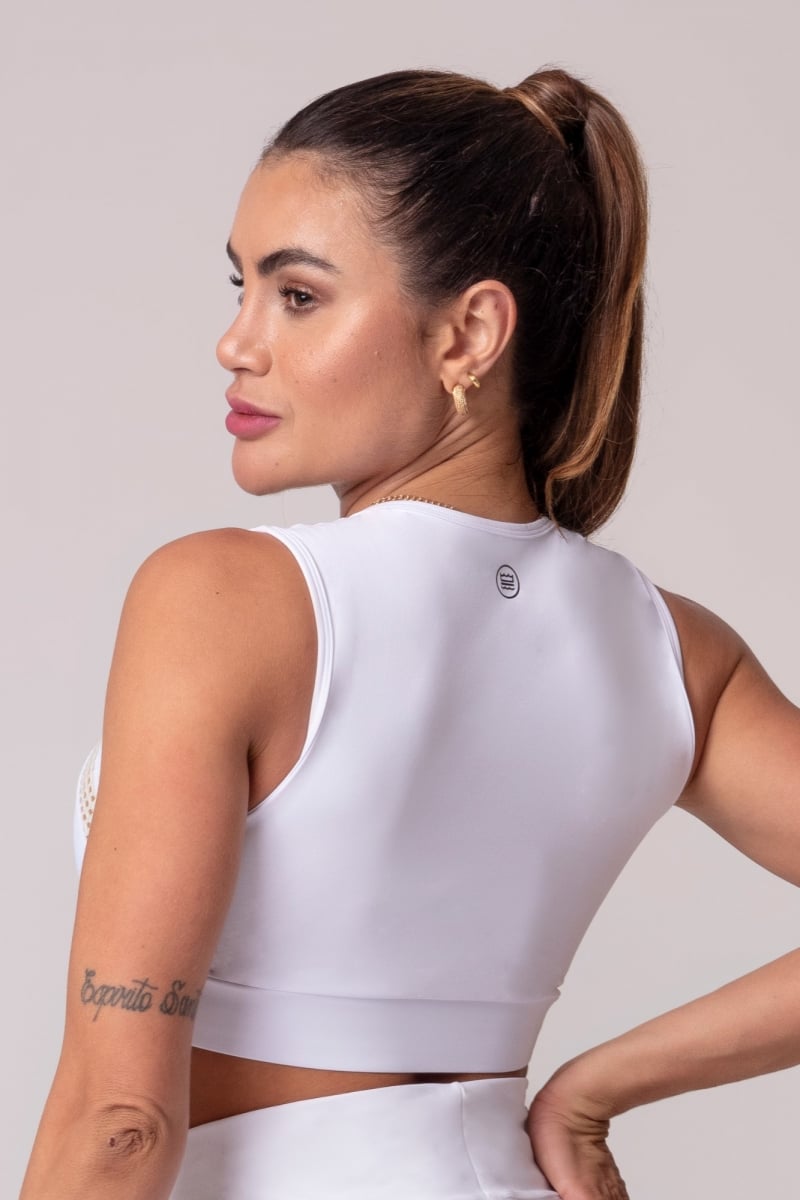 Hipkini - Top Luxury Fitness White and mesh - 3339718 Hipkini - Top Luxury Fitness White and mesh - 3339718